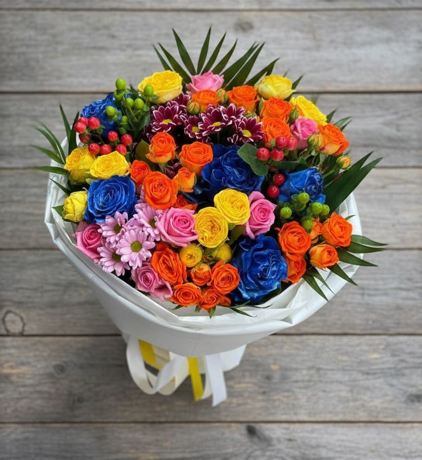 Букет цветов из: Розы и Хризантемы в Новохоперске