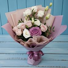 Букет цветов из:  Розы и Лизиантусы в Новохоперске