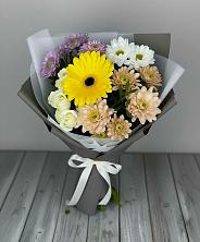 Букет цветов из:  Розы, Герберы и Хризантемы в Новохоперске