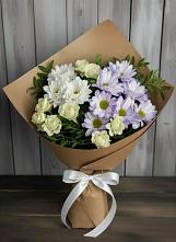 Букет цветов из:  Хризантемы и Розы в Новохоперске