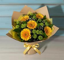 Букет цветов из:  Герберы и Хризантемы в Новохоперске
