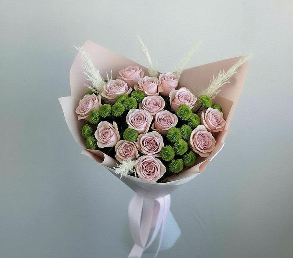 Букет цветов из: Розы и Хризантемы в Новохоперске