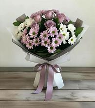 Букет цветов из:  Хризантемы и Розы в Новохоперске