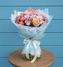 Букет цветов из:  Хризантемы и Розы #REPLACE_PRED# Новохоперске