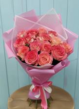 Букет 15 Розовых роз Равель в Новохоперске